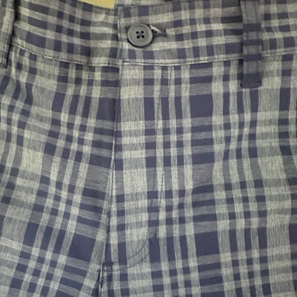 New Men’s Golf Rorie Whelan Shorts Size 32 Blue Plaid - Picture 3 of 5